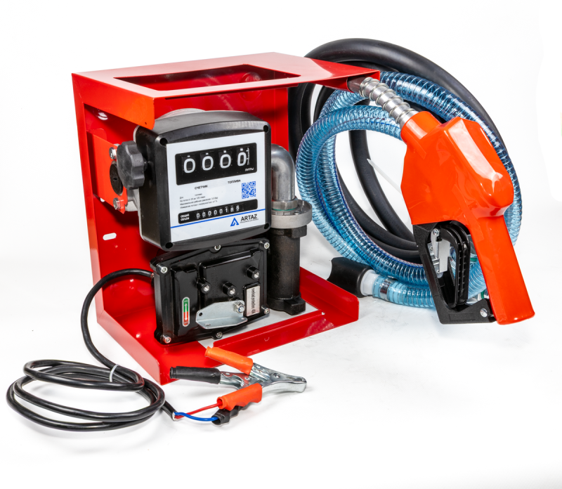 Насос для бензина 12v с мех. счетчиком (насос DCEX50, счетчик FM-120-4 Viton, пистолет, шланг) DCEX50-K