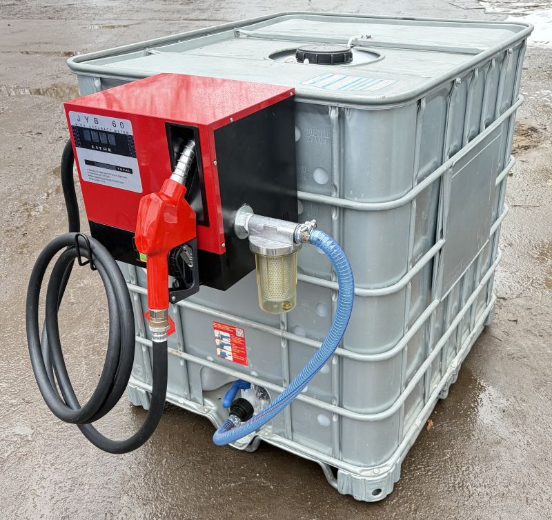 Мини АЗС еврокуб в металл с колонкой Cube для ДТ 220V 60 л/м