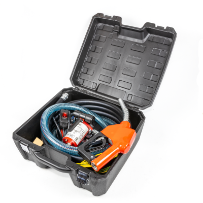 Насос для бензина 12V в пластиковом ящике (шланги, пистолет) DCEX200 KIT