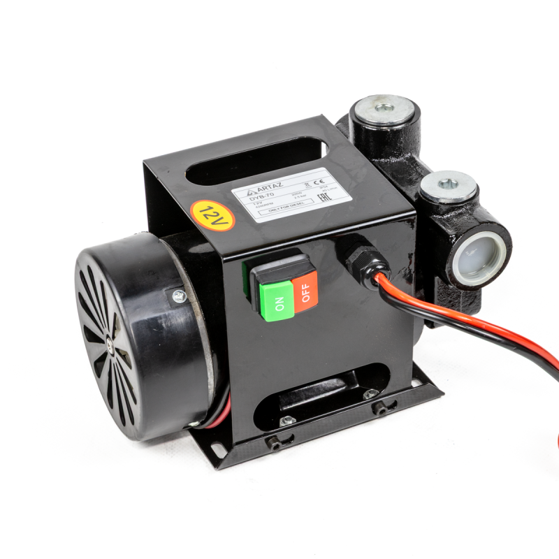 Насос для ДТ 12V до 70 л/м, 1" с принудительным охлаждением, DYB-70